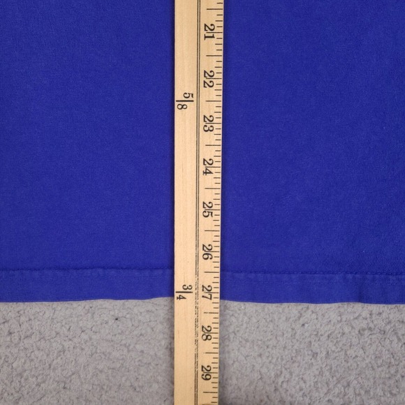 Vintage Tommy Hilfiger T-Shirt Adult XL Blue Made in USA Colorful Spell Out - Picture 11 of 11